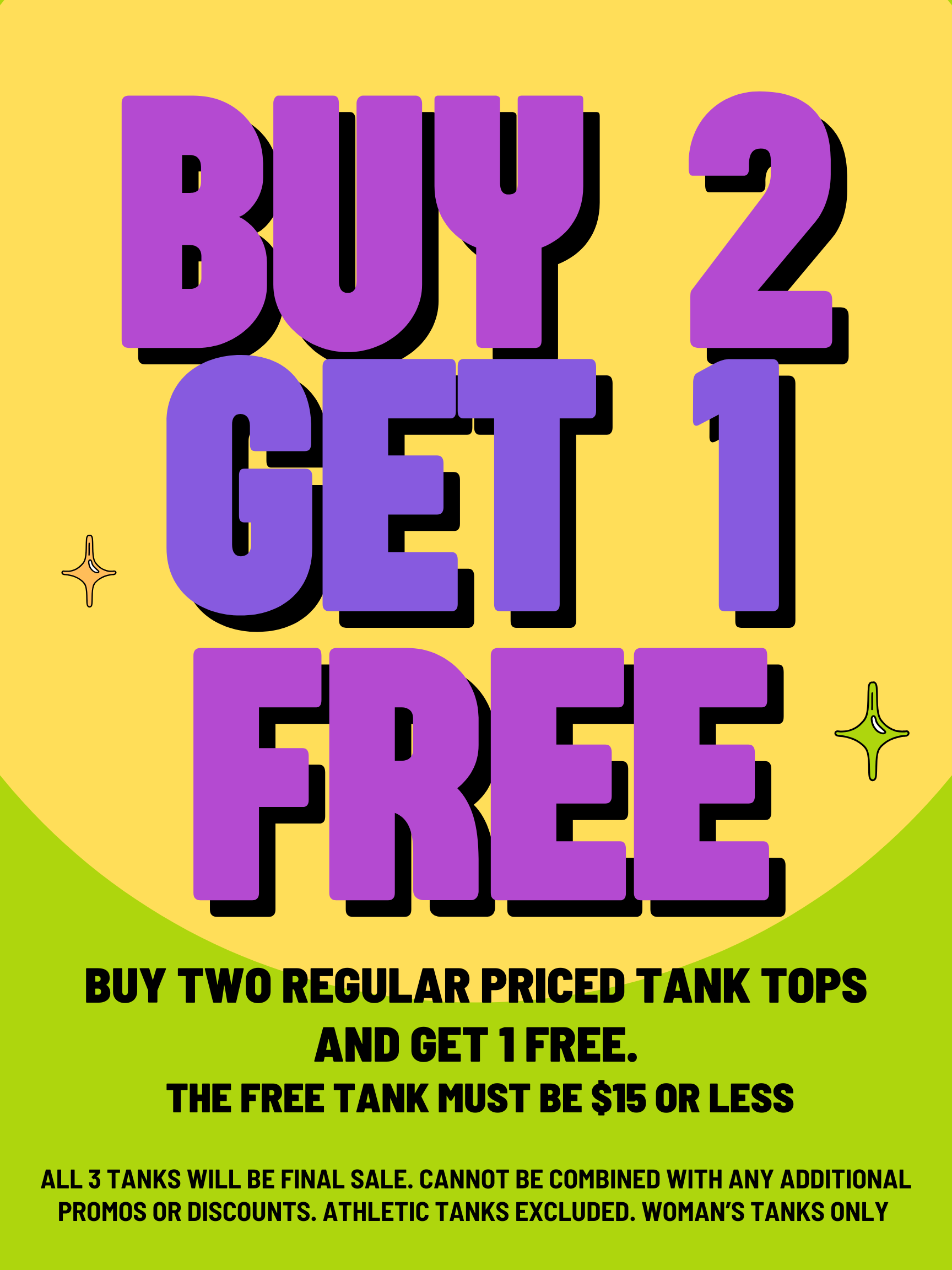 Tank top sale
